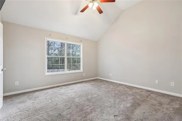 an empty room with a window