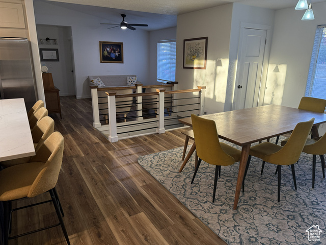 175 North 160 East Hurricane, UT 84737 - Photo 17 of 43 Dining space featuring dark wood-style floors and ceiling fan
