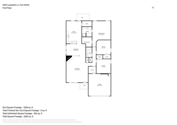 $2,225 | 4533 Lacebark Lane, Fort Worth, TX 76244
