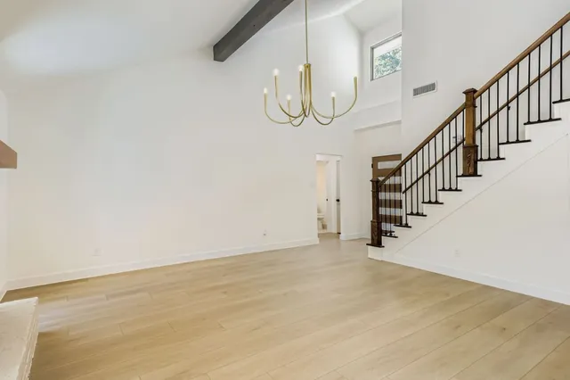 a view of an entryway with stairs