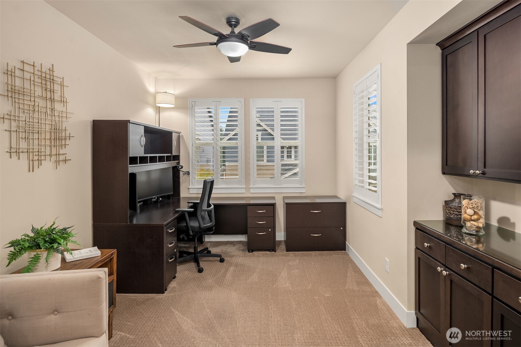 6509 128th Place Southwest Edmonds, WA 98026 - Photo 16 of 28 a view of a workspace with furniture and a window