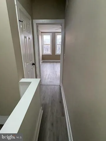 a view of hallway with stairs