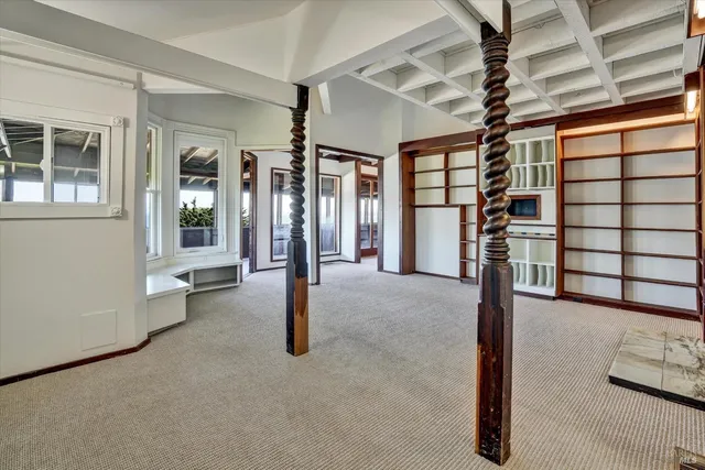a bathroom with a sink double vanity and a mirror
