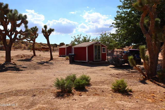 a view of a house with a backyard and a tree