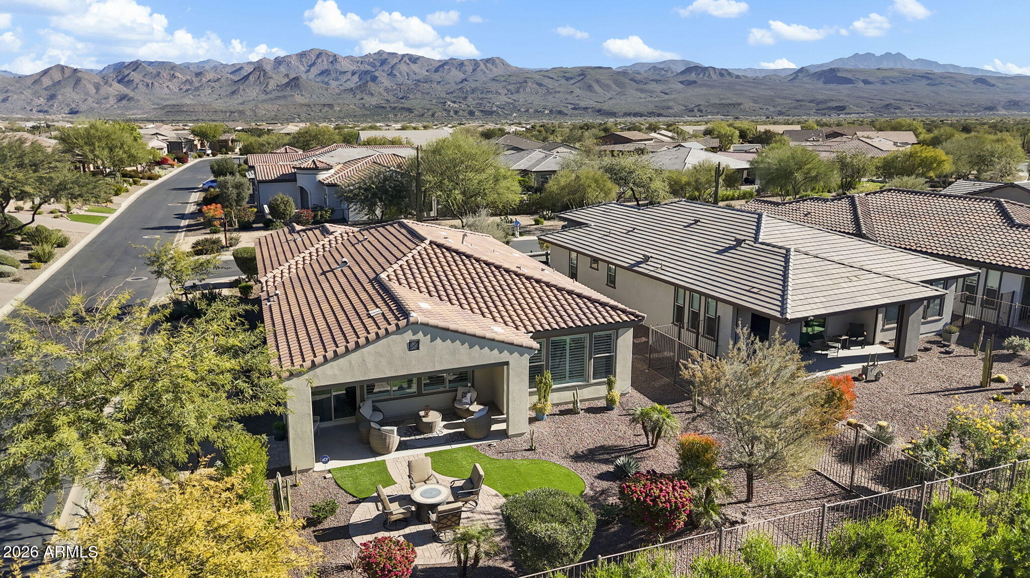 17521 East Silver Sage Lane Rio Verde, AZ 85263 - Photo 21 of 27 an aerial view of a house with a garden view