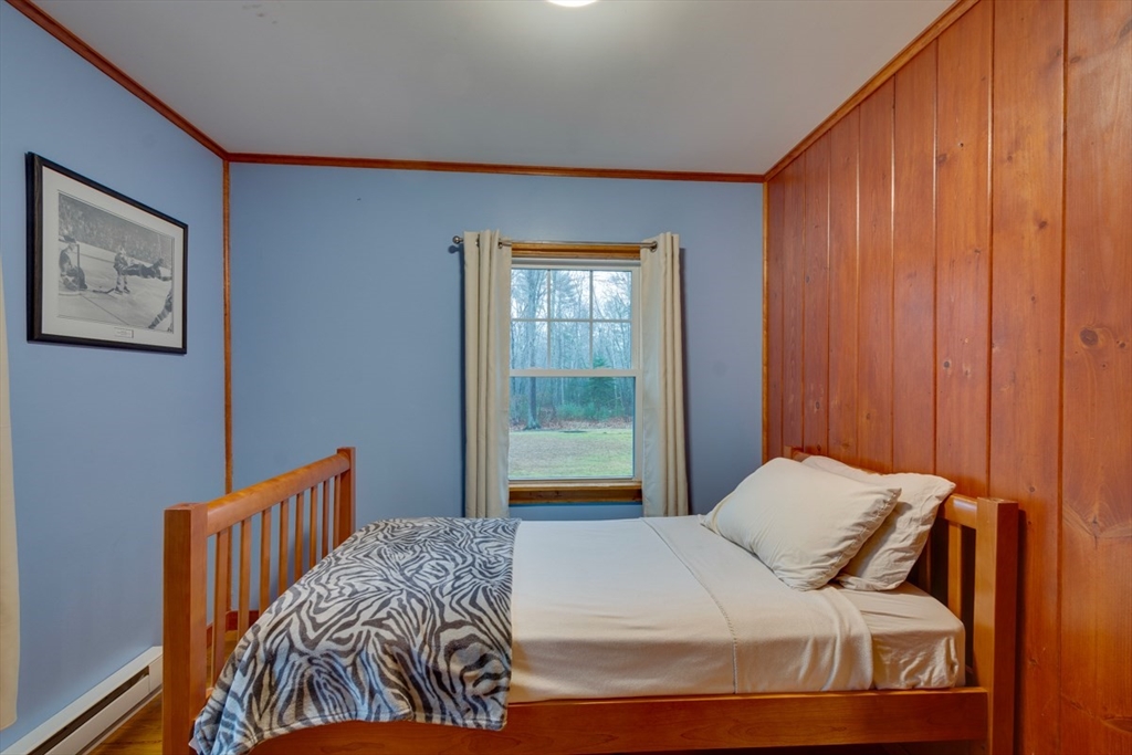100 Dunn Road Ashburnham, MA 01430 - Photo 23 of 31 a bedroom with a bed and wooden floor