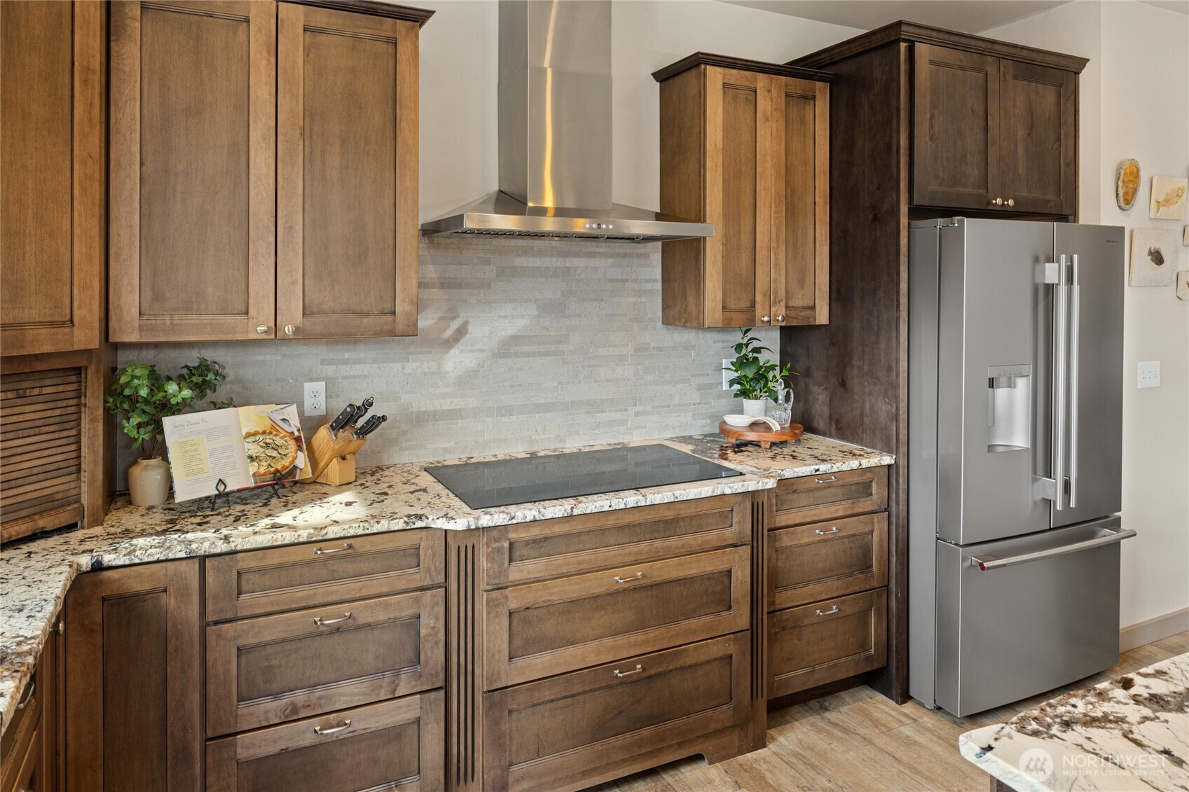 6083 Secret Canyon Road Ellensburg, WA 98926 - Photo 15 of 40 a kitchen with stainless steel appliances granite countertop a refrigerator and a stove