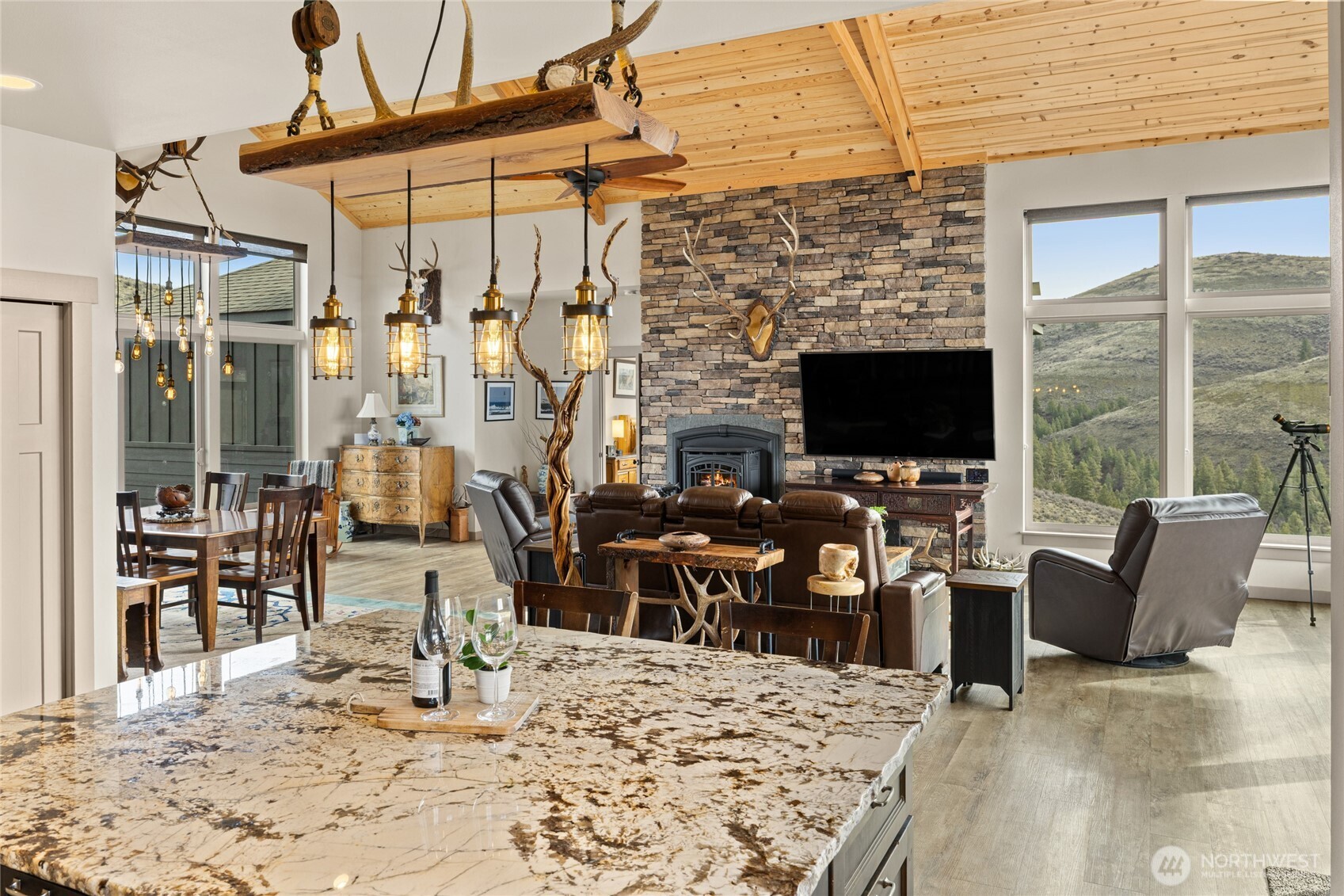 6083 Secret Canyon Road Ellensburg, WA 98926 - Photo 17 of 40 a view of a dinning room with furniture