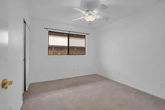 an empty room with a window