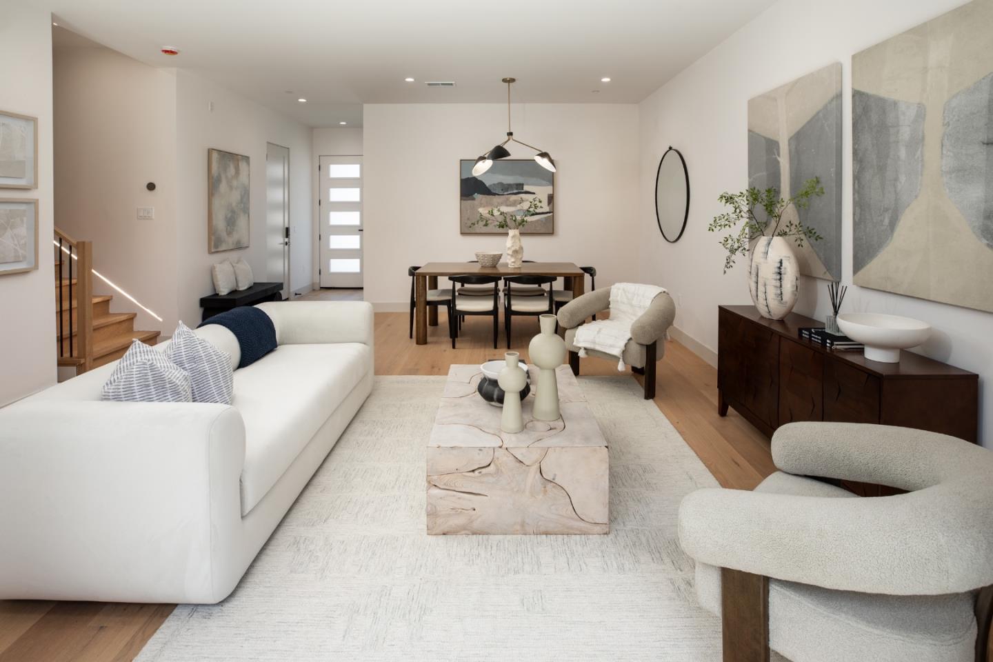 813 Bay Road Menlo Park, CA 94025 - Photo 6 of 23 a living room with furniture or couch and a chandelier