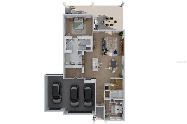 a kitchen with kitchen island granite countertop a sink and counter space