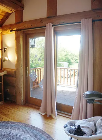 a room with furniture and a wooden floor