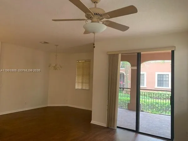 an empty room with a window