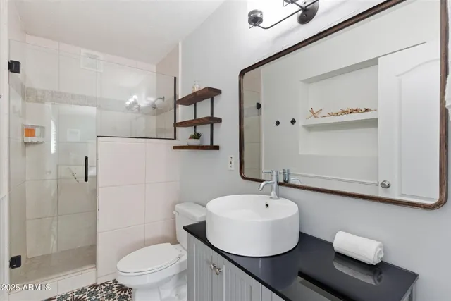 a outdoor space with furniture