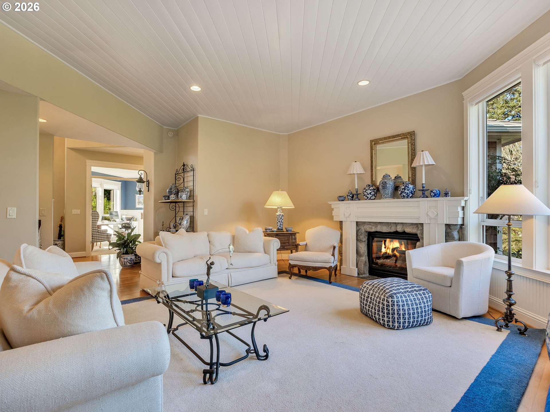 2537 Pine Ridge Drive Gearhart, OR 97138 - Photo 11 of 35 a living room with furniture and a fireplace