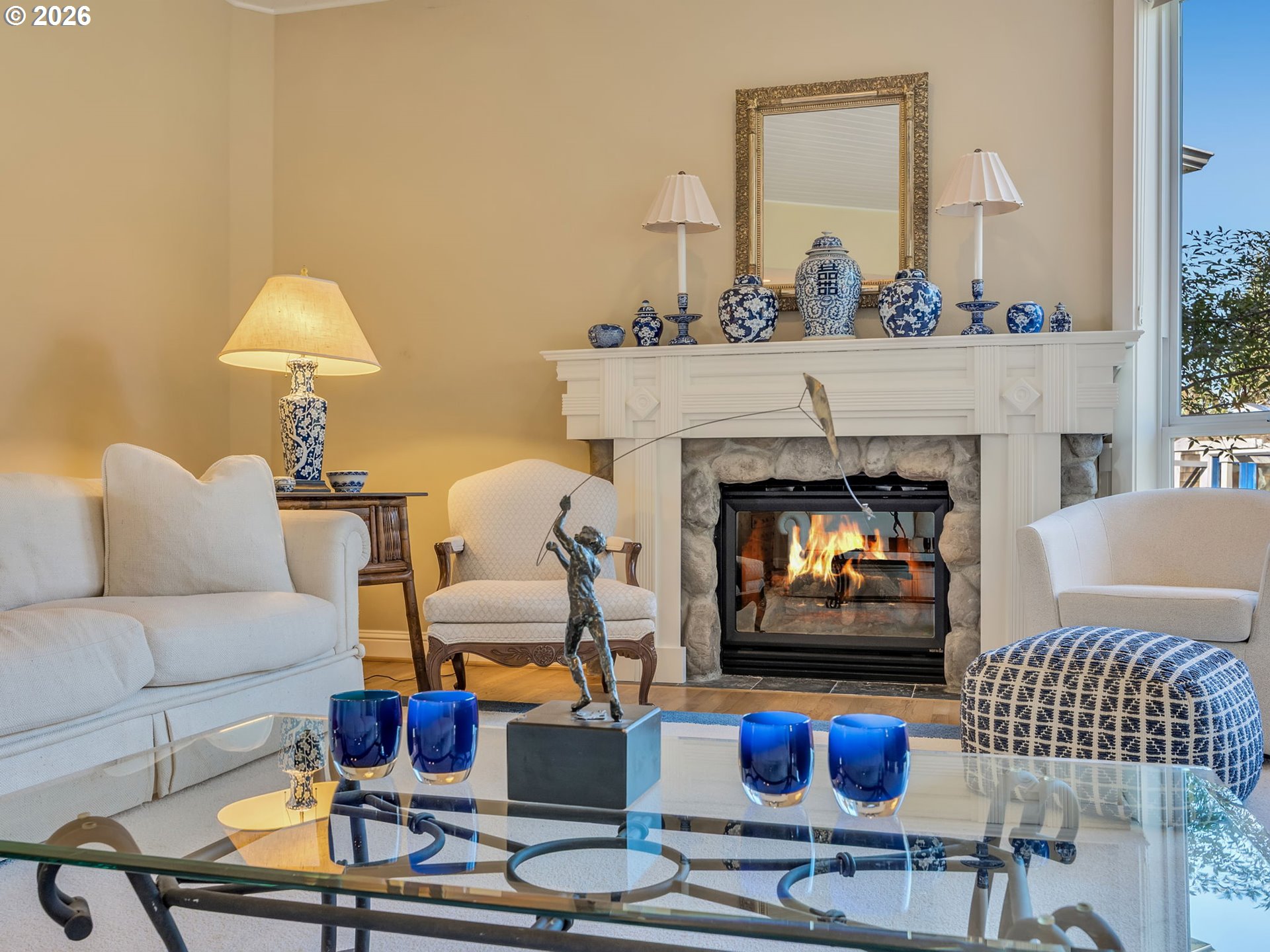 2537 Pine Ridge Drive Gearhart, OR 97138 - Photo 12 of 35 a living room with furniture and a fireplace