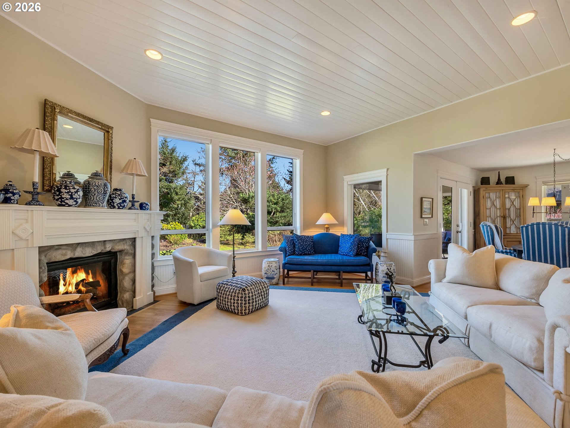 2537 Pine Ridge Drive Gearhart, OR 97138 - Photo 10 of 35 a living room with furniture and a fireplace