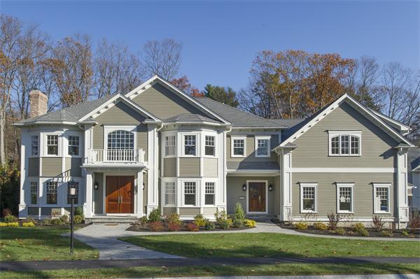 150 Princeton Road Brookline, MA 02467 - Photo 2 of 30 a front view of a house with a yard