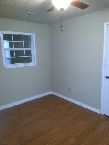 an empty room with a window
