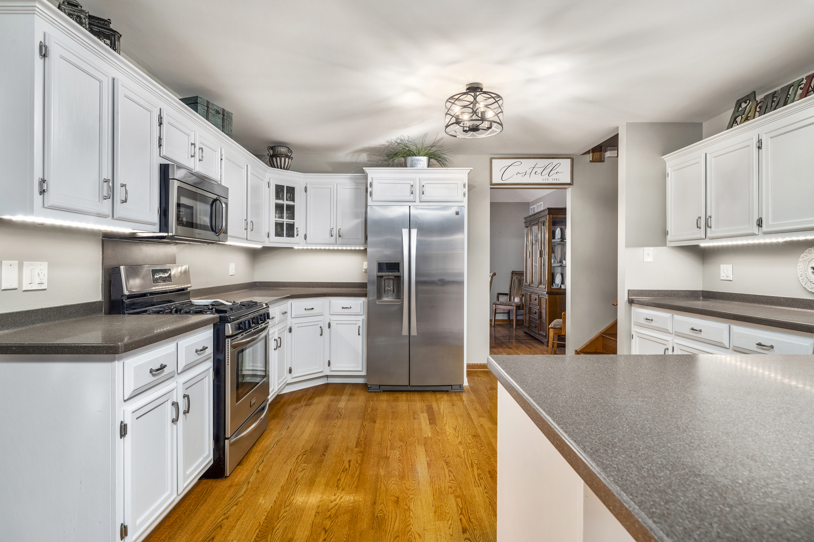 21181 Deerpath Road Frankfort, IL 60423 - Photo 9 of 25 a kitchen with stainless steel appliances granite countertop a refrigerator and a stove top oven