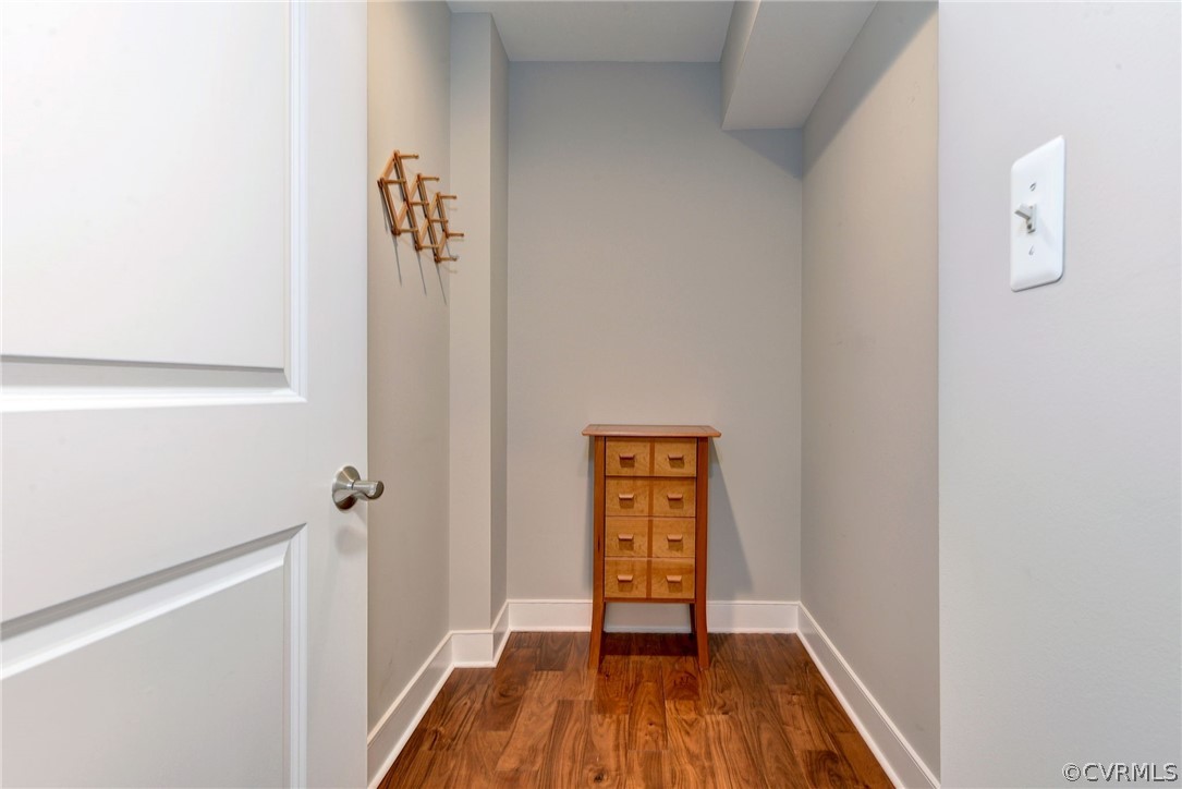 1103 Eaglescliffe Williamsburg, VA 23188 - Photo 26 of 50 a view of a hallway with wooden floor and closet