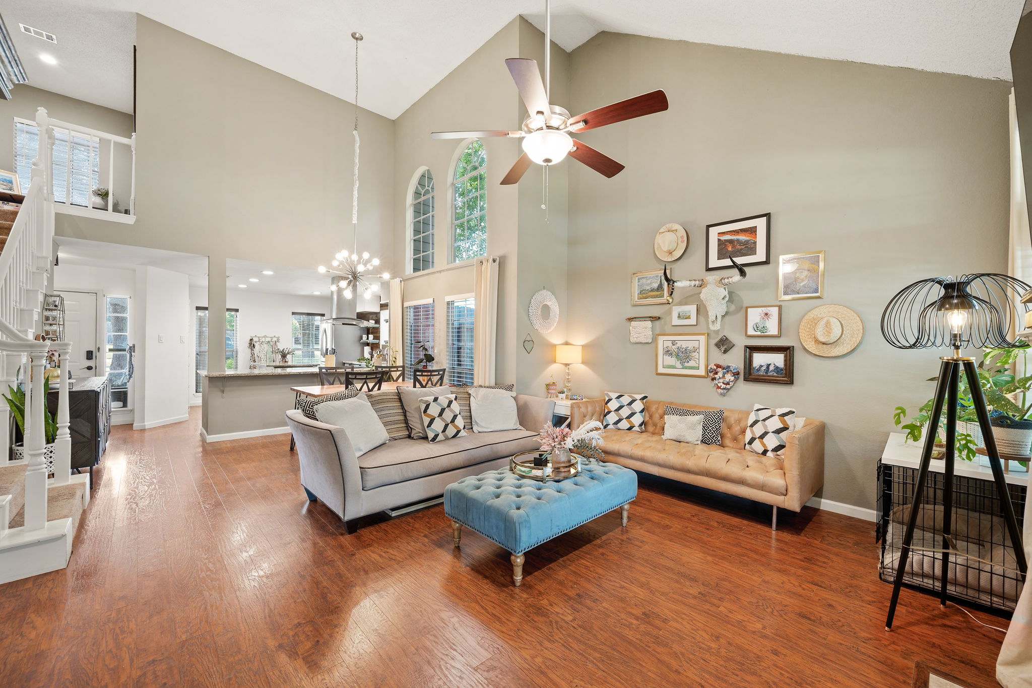 705 Canyon Bend Road Pflugerville, TX 78660 - Photo 8 of 23 a living room with furniture and wooden floor