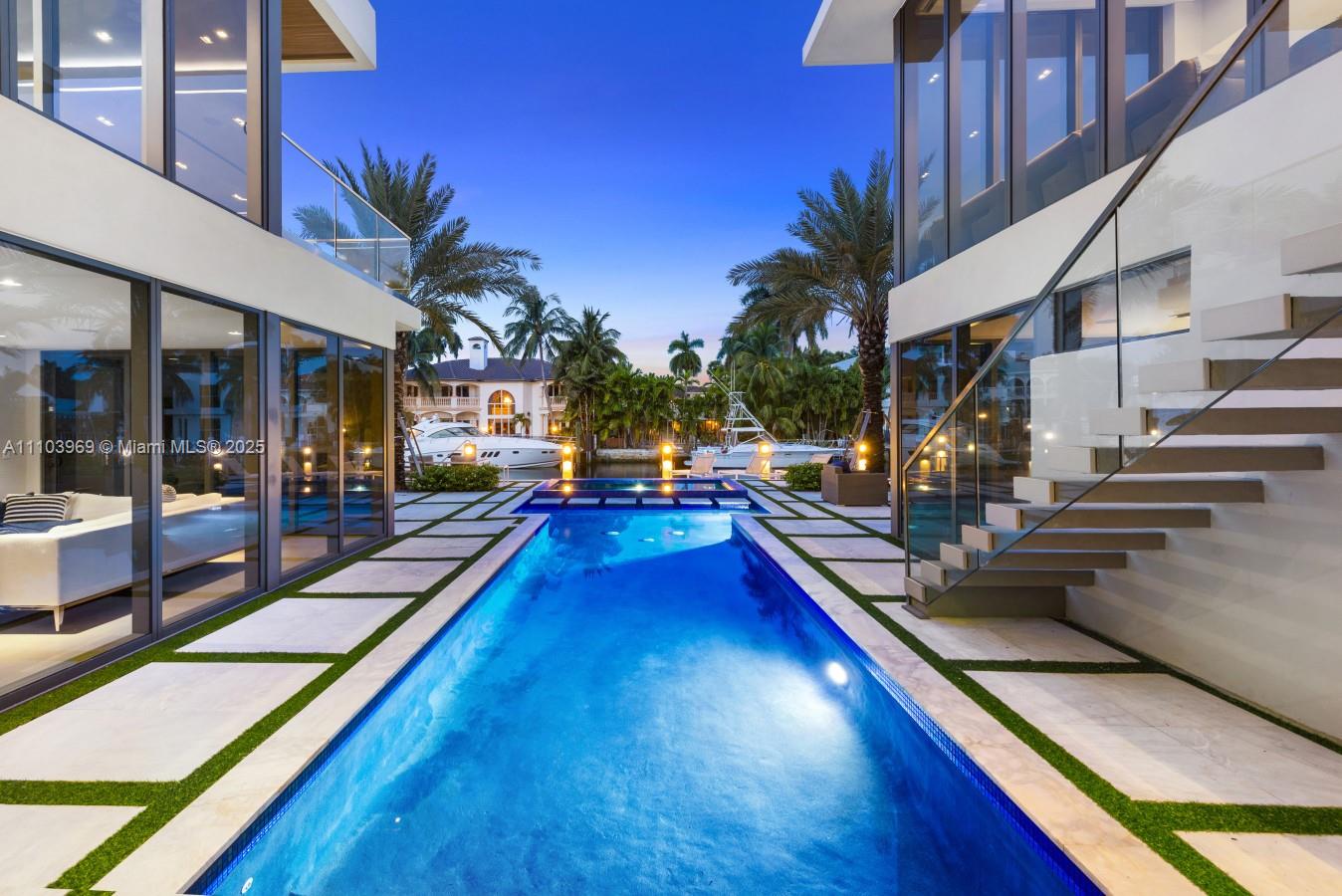 440 Mola Avenue Fort Lauderdale, FL 33301 - Photo 61 of 66 a view of yard with swimming pool and furniture