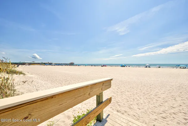 a view of beach and ocean