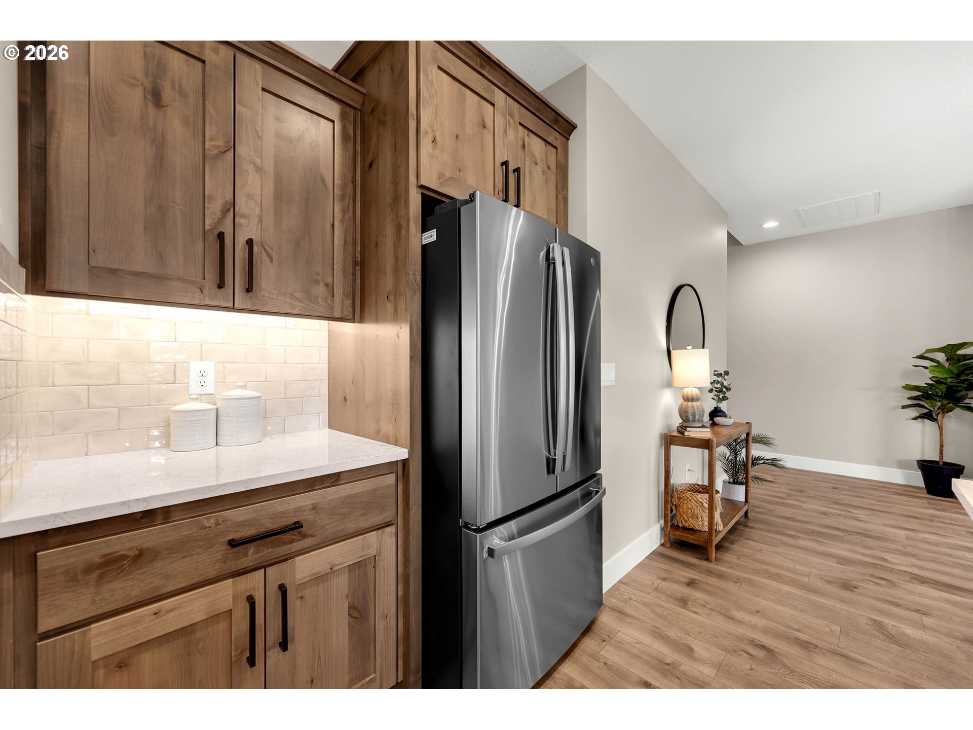 814 Southeast 35th Street Battle Ground, WA 98604 - Photo 19 of 37 a kitchen with stainless steel appliances granite countertop a refrigerator and a sink