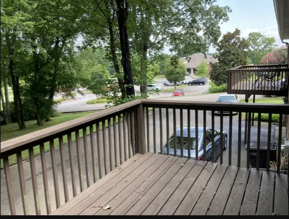a view of wooden deck and patio