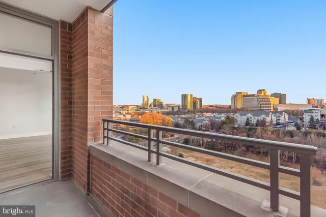 a view of balcony with city view