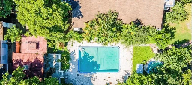 an outdoor space with garden