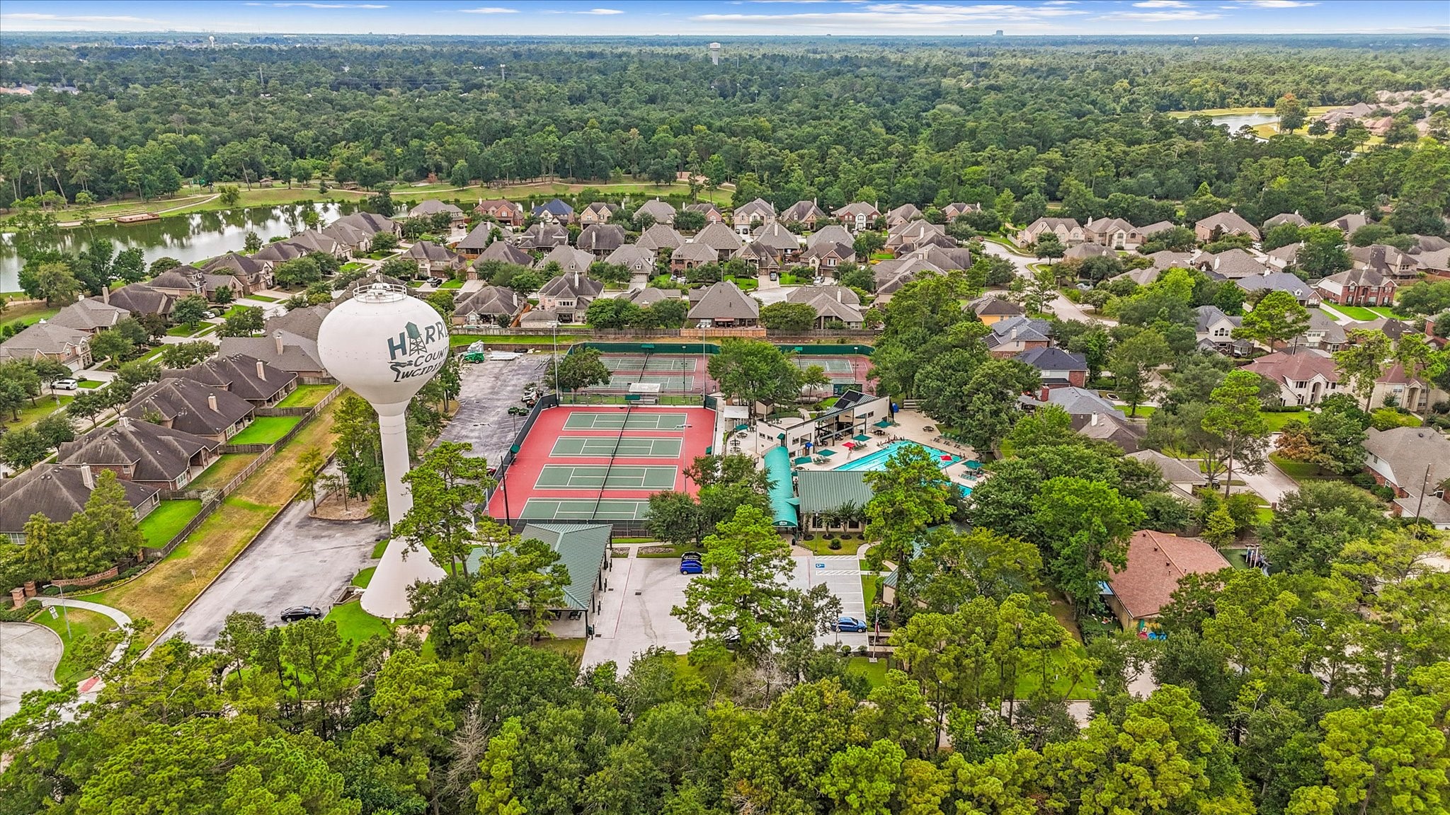 19039 Panther Peak Spring, TX 77388 - Photo 45 of 49 an aerial view of residential houses with outdoor space and trees