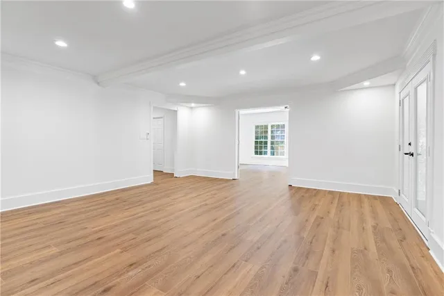 a view of a room with furniture