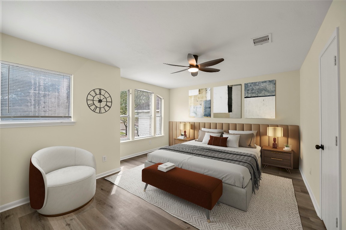 13226 Ridgewood Knoll Lane Houston, TX 77047 - Photo 5 of 37 Spacious Primary Bedroom. Virtually staged.