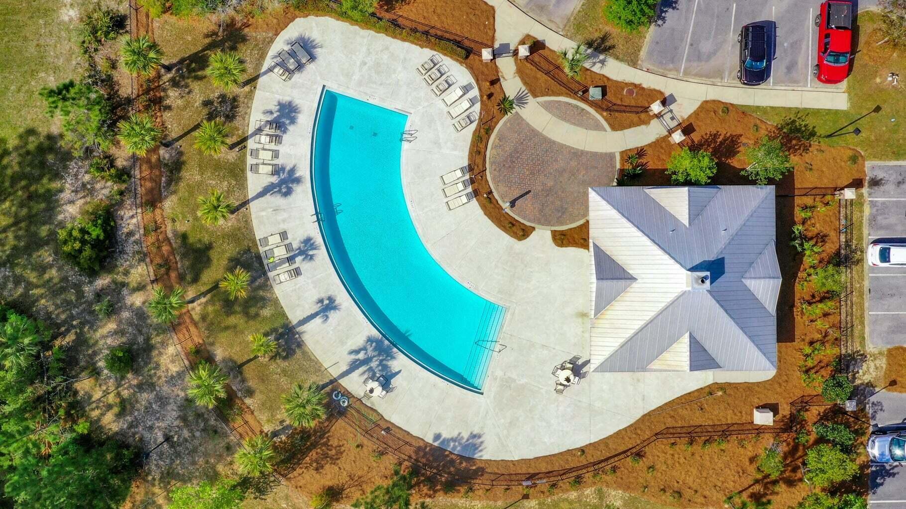 20 Date Palm Lane Freeport, FL 32439 - Photo 11 of 13 an aerial view of a swimming pool