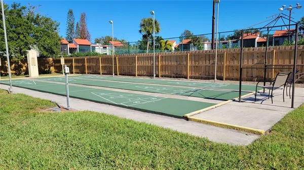a view of a volley ball court
