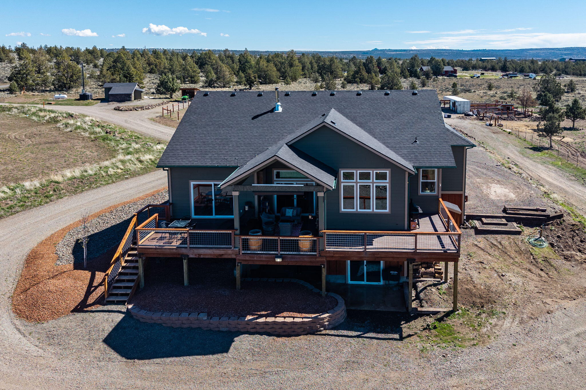6040 Gravett Road Prineville, OR 97754 - Photo 51 of 77 a aerial view of a house with a yard