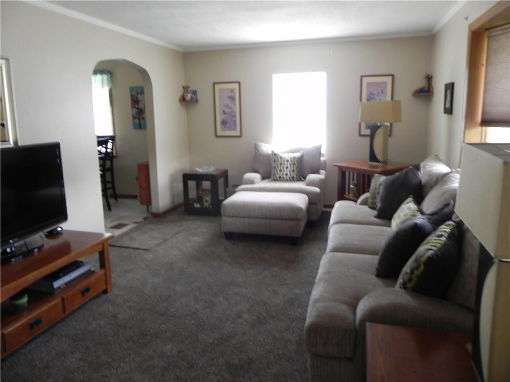 221 Simpson Howell Road Elizabeth, PA 15037 - Photo 5 of 25 LARGE LIVING ROOM WITH GLASS BLOCK WINDOW