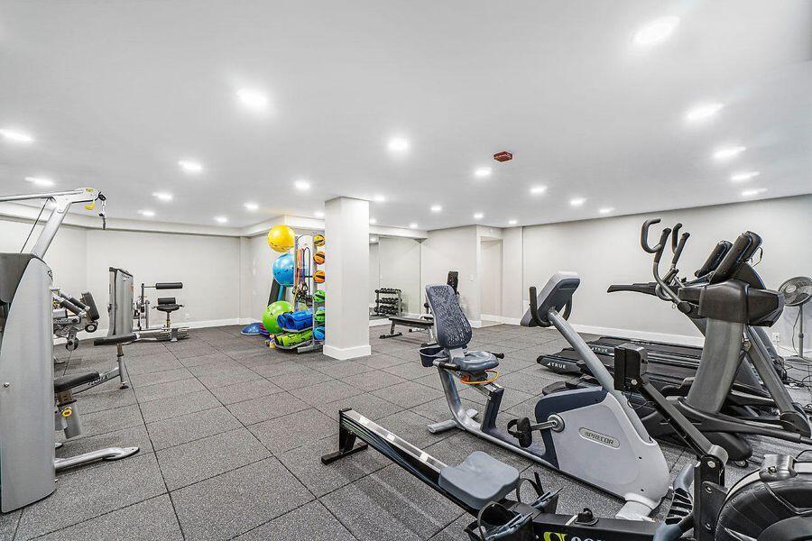 3407 South Ocean Boulevard, Unit PHB Highland Beach, FL 33487 - Photo 42 of 49 a view of a room with gym equipment