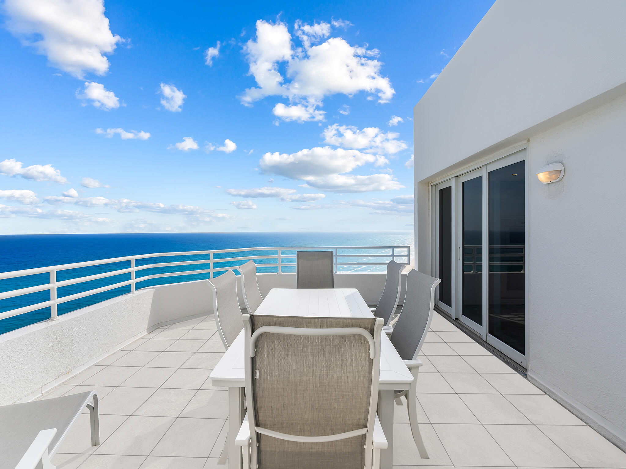 3407 South Ocean Boulevard, Unit PHB Highland Beach, FL 33487 - Photo 9 of 49 a view of balcony with furniture