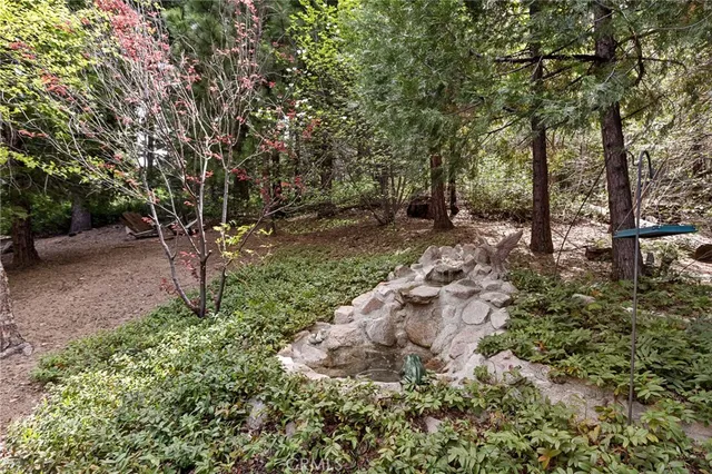 a view of a balcony with an outdoor space