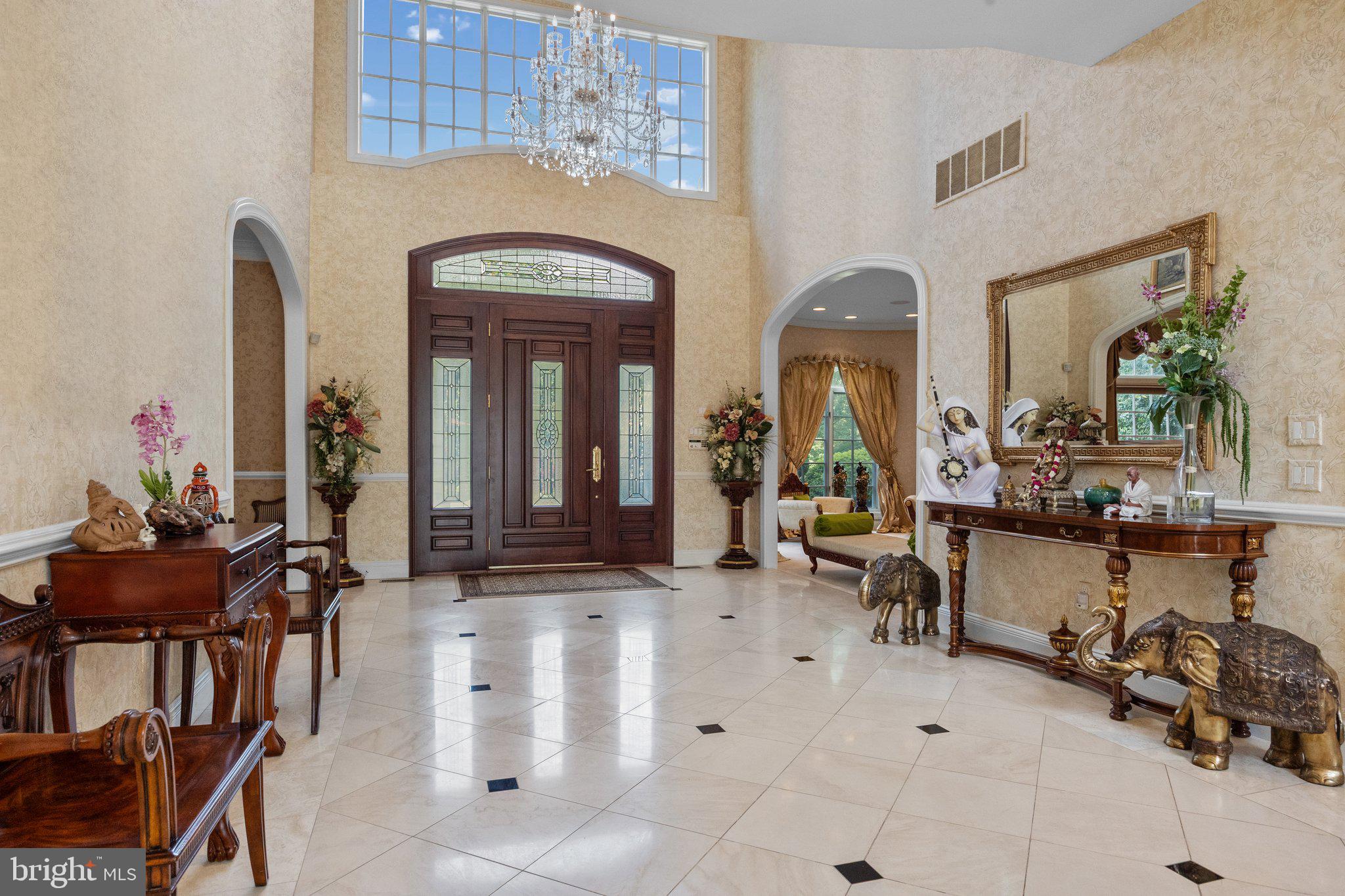 1049 McKean Road Ambler, PA 19002 - Photo 17 of 86 Grand Foyer with Hanging Crystal Chandelier