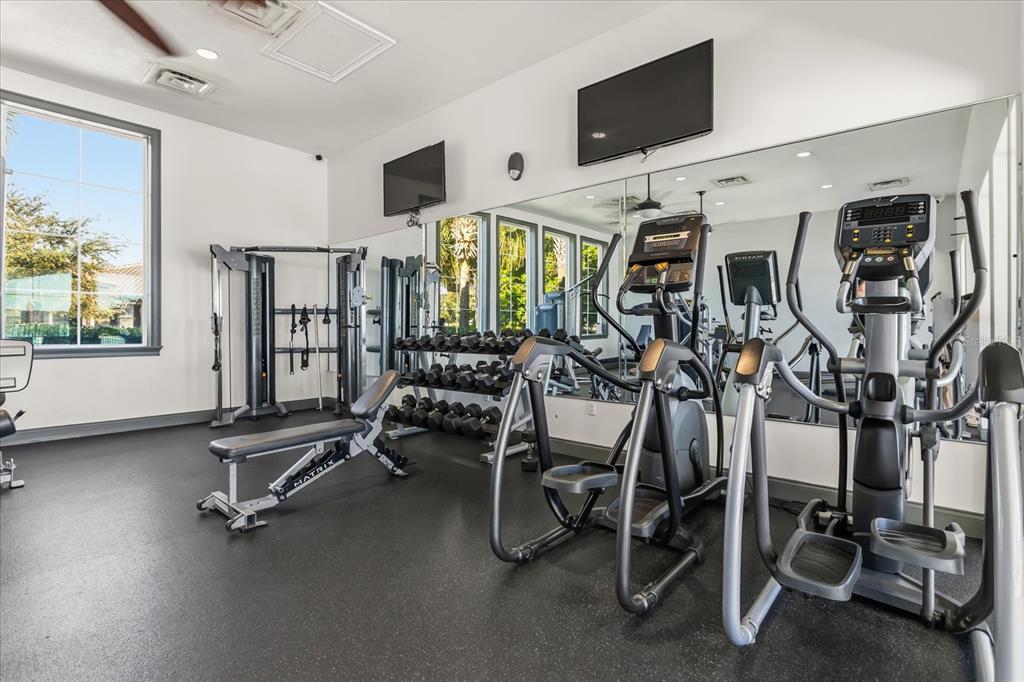 10713 BERRY CREEK Road Orlando, FL 32836 - Photo 48 of 60 a view of a room with gym equipment