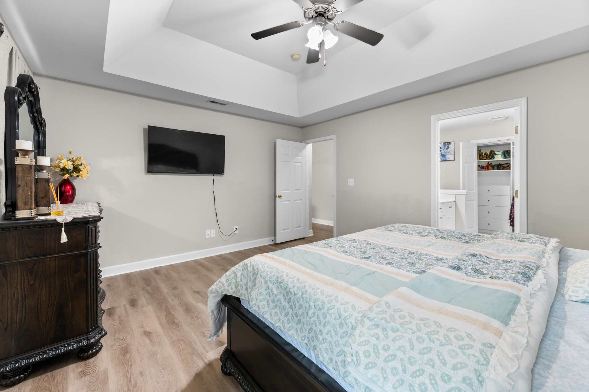 2601 Danbury Circle Spring Hill, TN 37174 - Photo 13 of 31 a bedroom with a bed and a flat screen tv