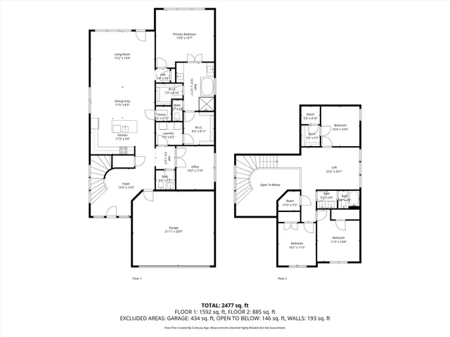 an aerial view of a house with swimming pool and a garden
