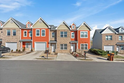 a front view of a residential houses