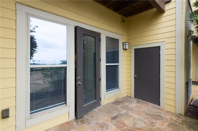 a view of front door