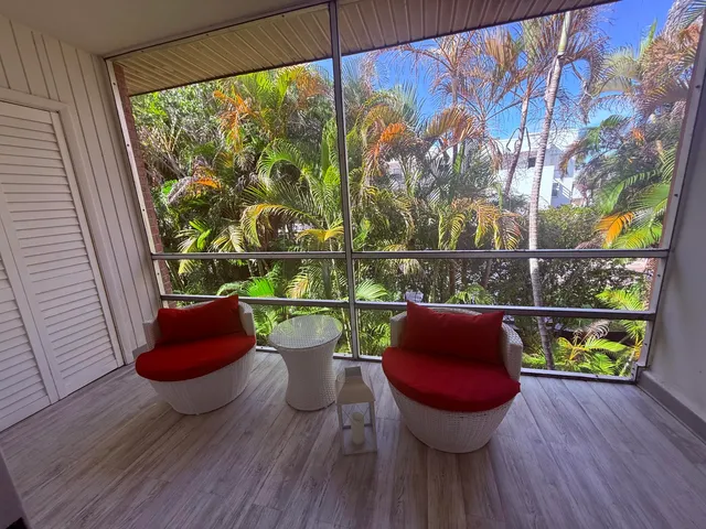 a room with furniture and a potted plant