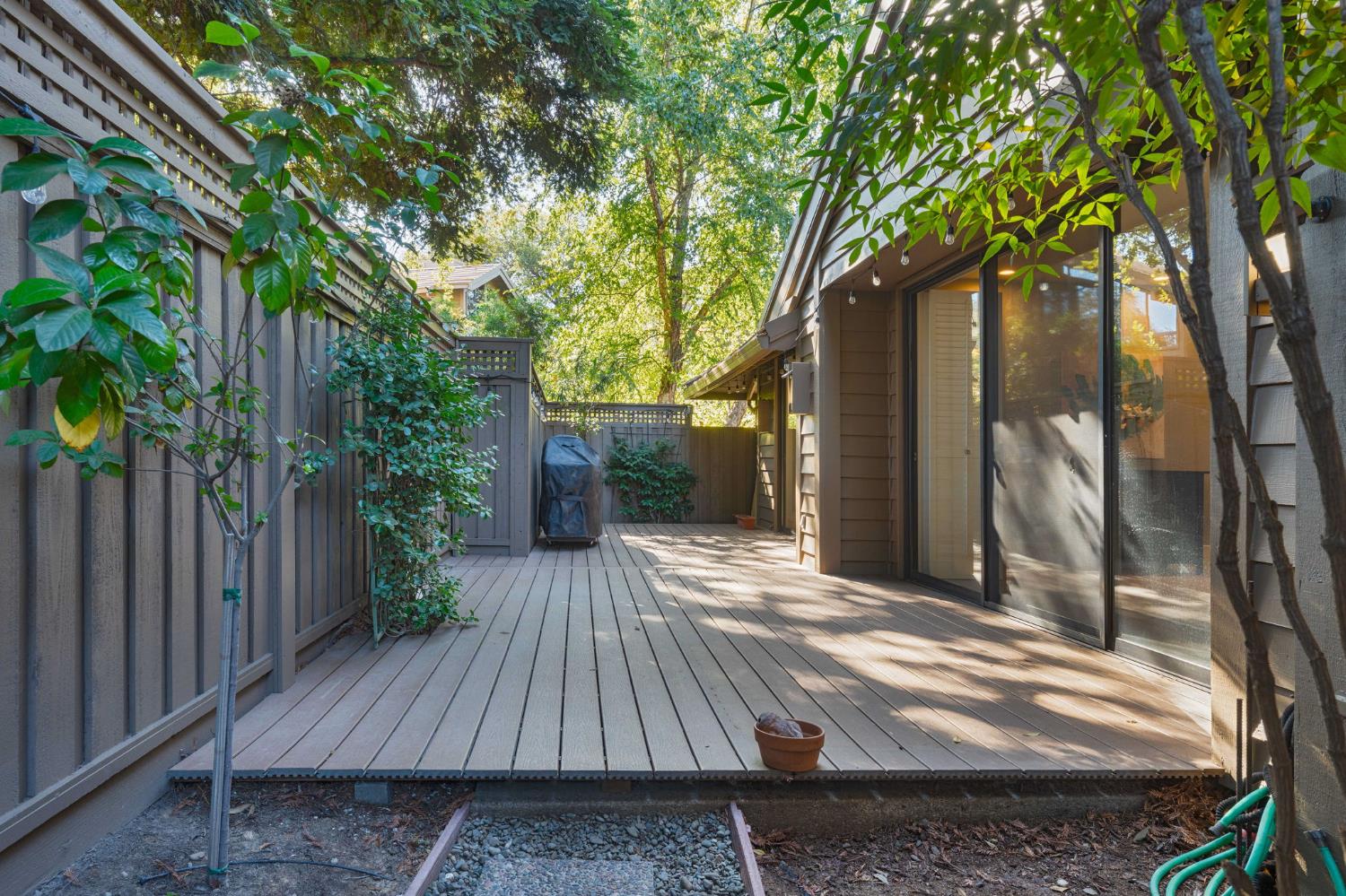 7529 Pineridge Road Fair Oaks, CA 95628 - Photo 48 of 62 a view of backyard with wooden floor and outdoor seating
